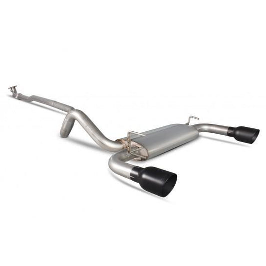 Scorpion Exhausts Non-Resonated Cat Back System for Abarth 500/595/695 - Black Tips