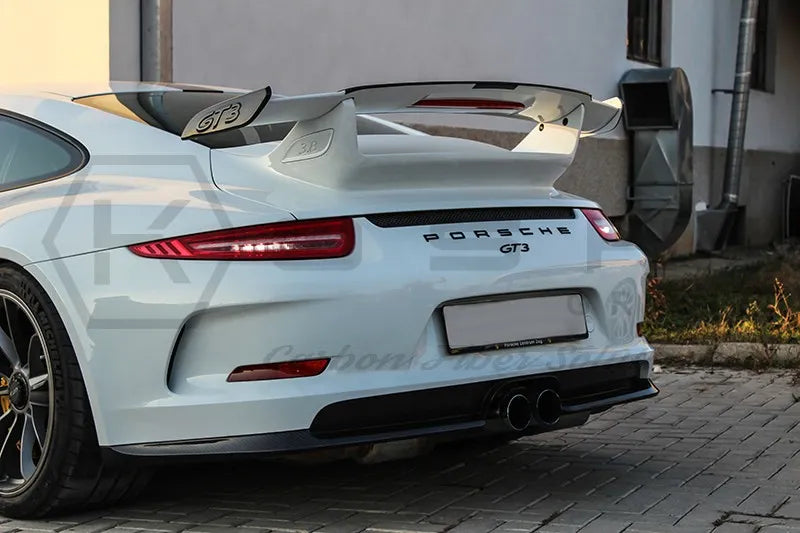 Porsche 911 GT3 Rear Spoiler Side Plates Wings - Carbon Fibre