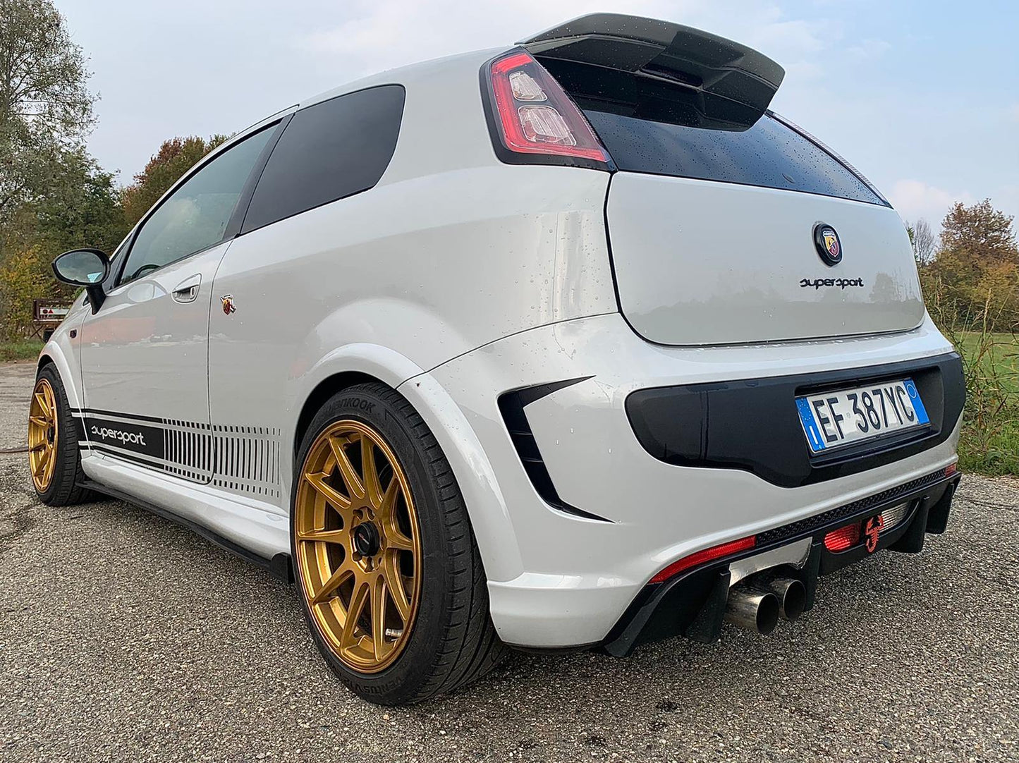 CHD Tuning Rear Diffuser Extension Fins for Abarth Punto Evo - TMC Motorsport