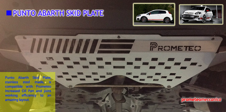 Prometeo Engine Skid Pan Stainless Steel Abarth Punto - TMC Motorsport