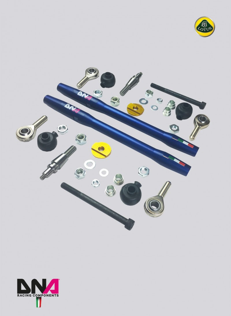 Lotus Elise L4 /Lotus Exige L4 ADJUSTABLE ALLUMINIUM RACE TOE-LINK ON UNIBALL KIT - DNA RACING - TMC Motorsport