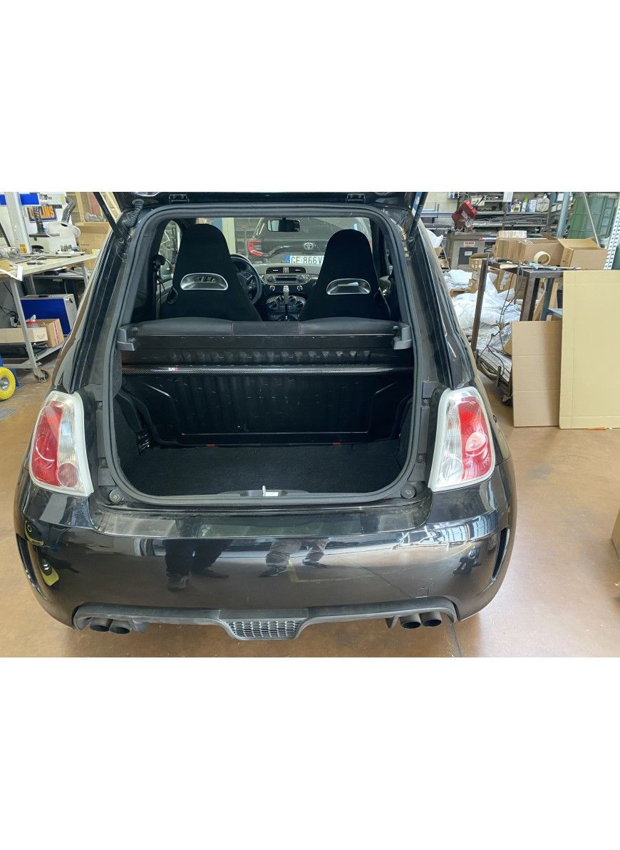 Abarth 500 / 595 / 695 Carbon REAR STRUT BAR WITHOUT TIE RODS KIT WITHOUT REAR SEAT REMOVAL - DNA RACING - TMC Motorsport