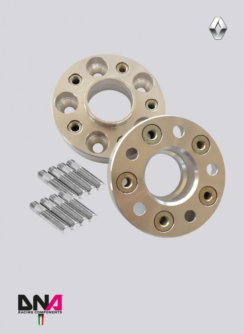 Renault Clio IV RS (2013 - ) WHEEL SPACERS 25mm WITH INSERTS & BOLTS - DNA RACING - TMC Motorsport