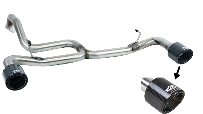 Magneti Marelli Bombardone R2C Exhaust with Carbon Tips for Abarth 500 / 595 / 695 SS500R2C - TMC Motorsport