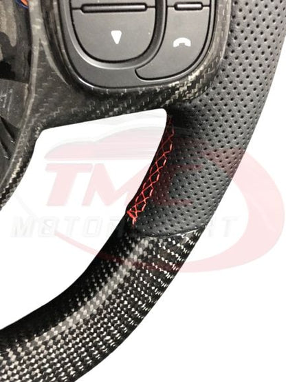 Abarth 500/595/695 LED Carbon Fibre Steering Wheel - Launch Edition