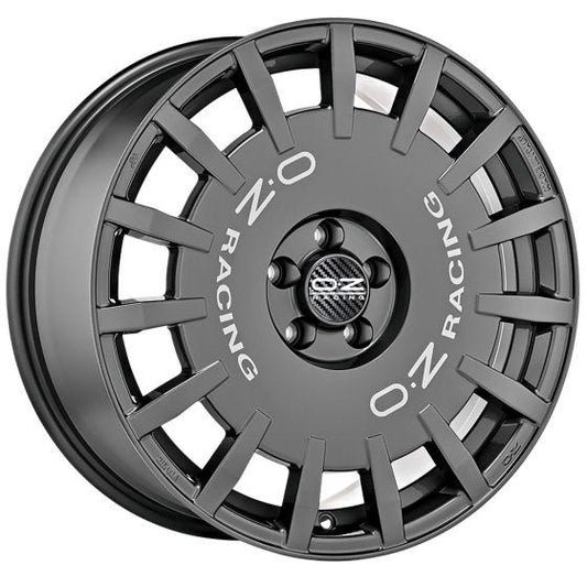 DARK GRAPHITE SILVER OZ RALLY RACING BY OZ RACING SET OF 4 ALLOY WHEELS 19X8 5X114.3 ET45 FOR TOYOTA GR YARIS