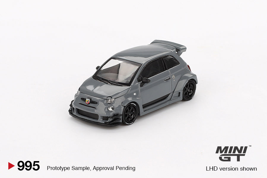 Mini GT Abarth Model Car - Abarth 595 LB-Works x Abas Works Grey