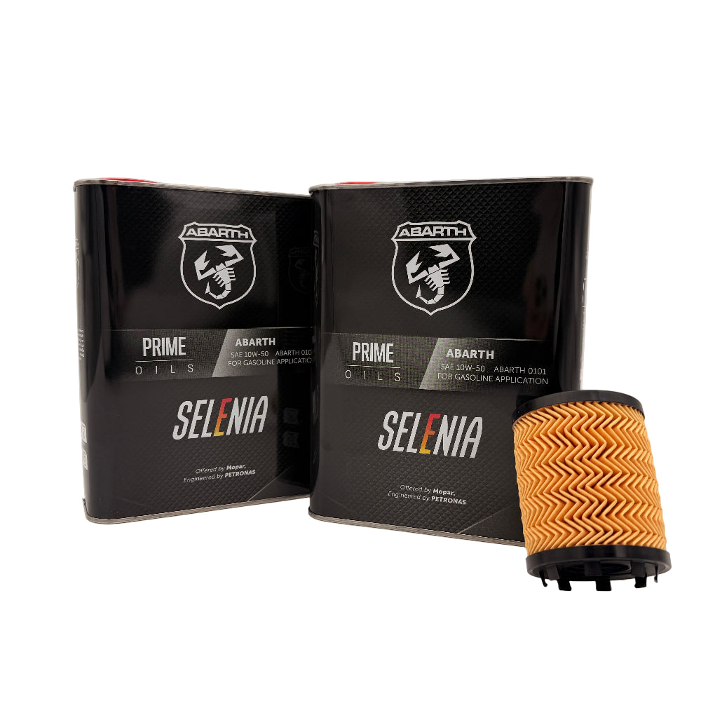 Genuine Abarth 500 / 595 / 695 Selenia Oil 10w50 Pack w/ Oil Filter