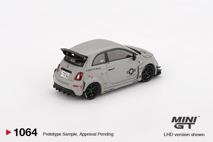 Mini GT Abarth Model Car - Abarth 595 LB-Works x Abas Works Fighters Grey