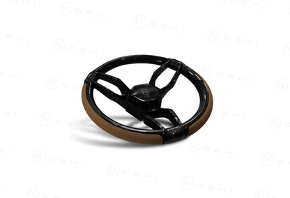 Carbon Fiber 3-Spoke Steering Wheel ROUND – KOSHI Design - Carbon Fibre