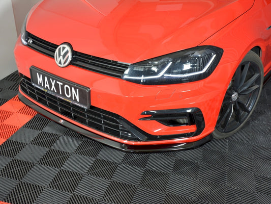 Maxton Design Front Splitter V.6 VW Golf 7 R / R-Line Facelift CARBON LOOK