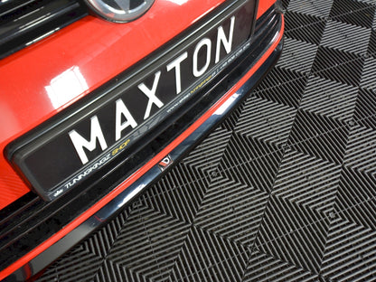 Maxton Design Front Splitter V.6 VW Golf 7 R / R-Line Facelift CARBON LOOK