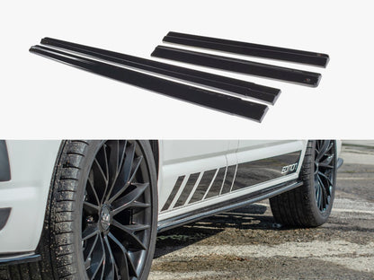 Maxton Design Side Skirts Diffusers VW T6 - Carbon Look