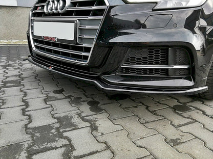 Maxton Design Front Splitter V.2 Audi S3 / A3 S-Line 8V FL Sedan