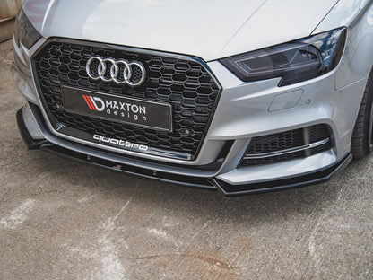 Maxton Design Front Splitter V.3 Audi S3 / A3 S-Line 8V Facelift Sedan (2016-2020)