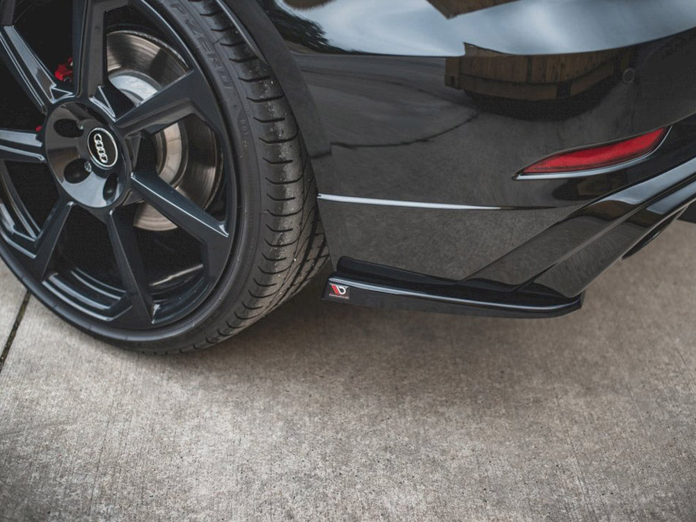 Maxton Design Rear Side Splitters V.2 Audi RS3 8V Sportback Facelift (2017-UP) - Textured