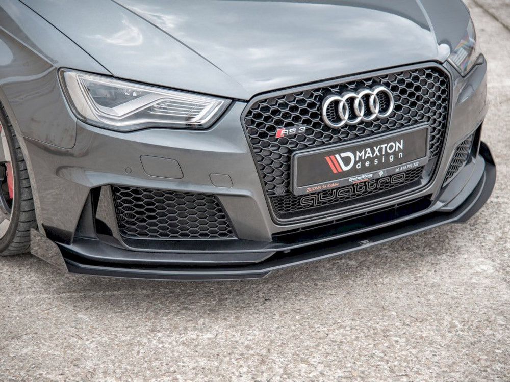 Maxton Design Street PRO Front Splitter + Flaps Audi RS3 8V Sportback