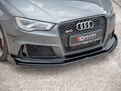 Maxton Design Street PRO Front Splitter + Flaps Audi RS3 8V Sportback