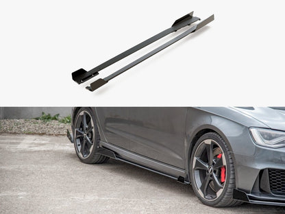Maxton Design Street PRO Side Skirts Diffusers + Flaps Audi RS3 8V Sportback