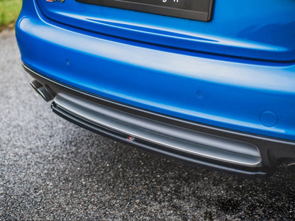 Maxton Design Central Rear Splitter Audi S4/ A4 S-line B8 Sedan (2008-2011) - Carbon Look