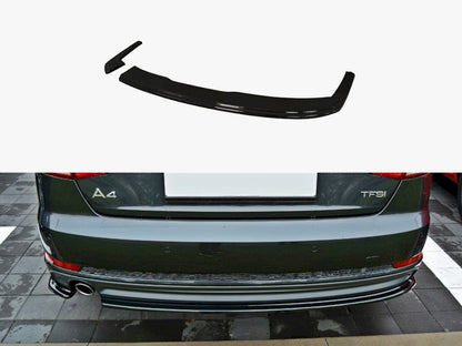 Maxton Design Rear Splitter Audi A4 B9 S-Line Sedan - Carbon Look