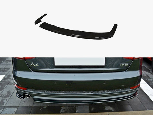 Maxton Design Rear Splitter Audi A4 B9 S-Line Sedan - Carbon Look