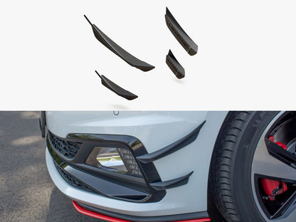 Maxton Design Front Bumper Wings (Canards) VW Polo GTI Mk6