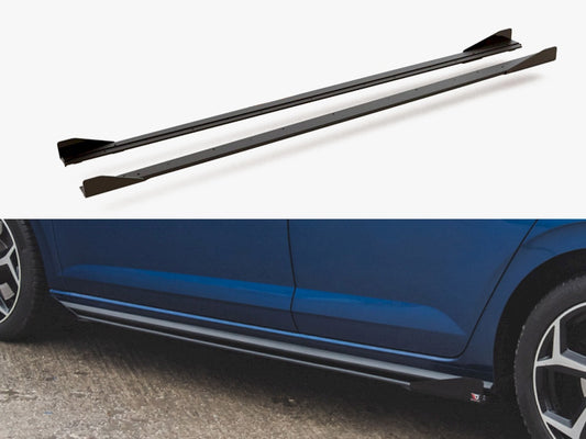 Maxton Design Street PRO Side Skirts Diffusers + Flaps VW Polo GTI Mk6