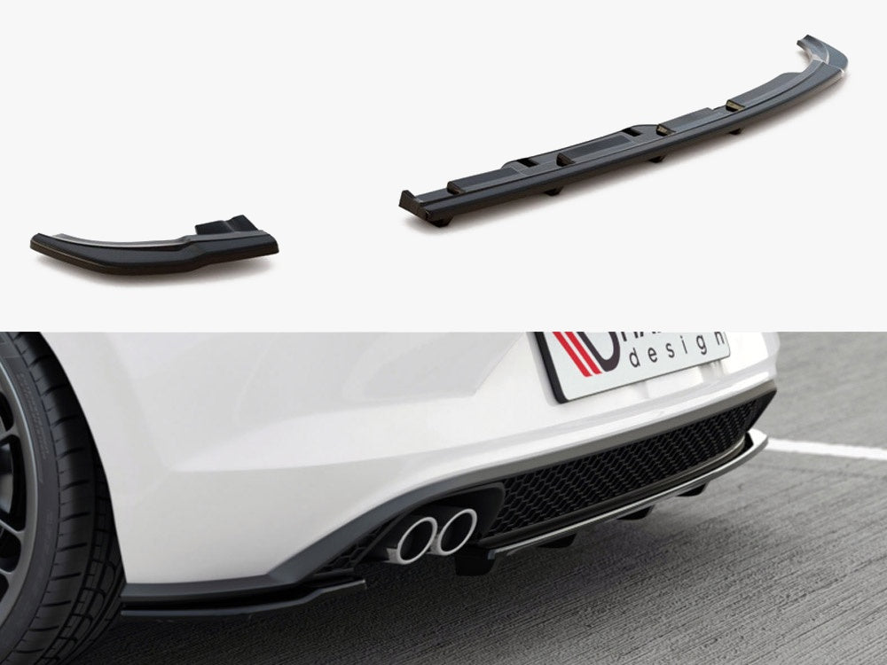 Maxton Design Rear Splitter (Vertical Bars) Volkswagen Polo GTI / R-Line Mk6