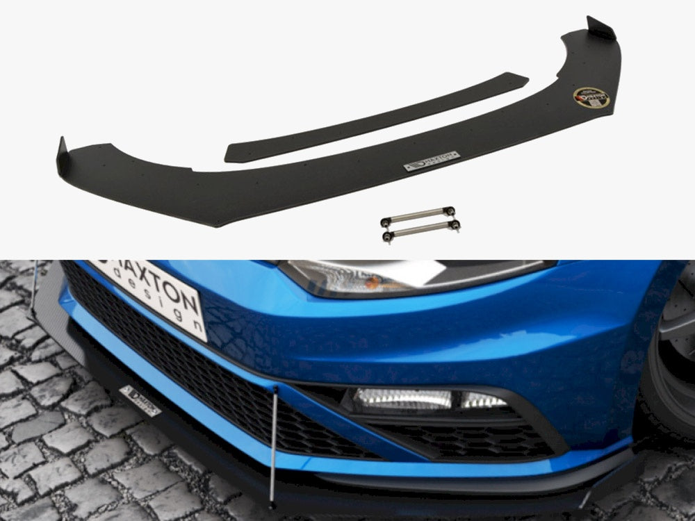 Maxton Design Front Racing Splitter (with wings) Volkswagen Polo GTI Mk5 Facelift