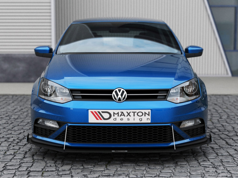 Maxton Design Front Racing Splitter (with wings) Volkswagen Polo GTI Mk5 Facelift