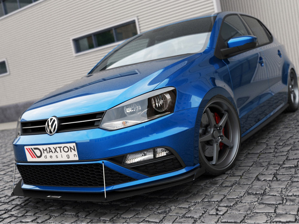 Maxton Design Front Racing Splitter (with wings) Volkswagen Polo GTI Mk5 Facelift