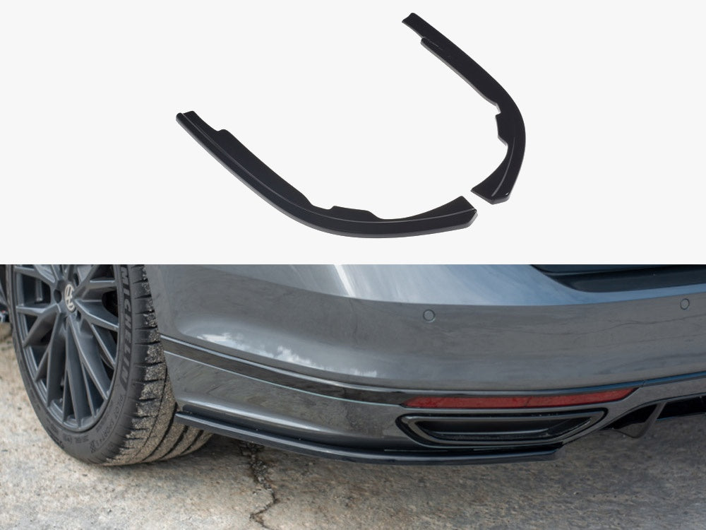 Maxton Design Rear Side Splitters Volkswagen Passat R-Line B8 - Carbon Look