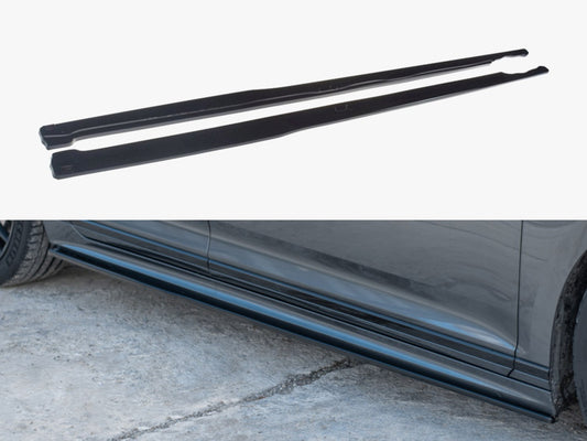 Maxton Design Side Skirts Diffusers Volkswagen Passat R-line B8 (2015-2019) - Carbon Look