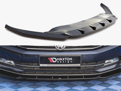 Maxton Design Front Splitter V.1 VW Passat B8 - Carbon Look