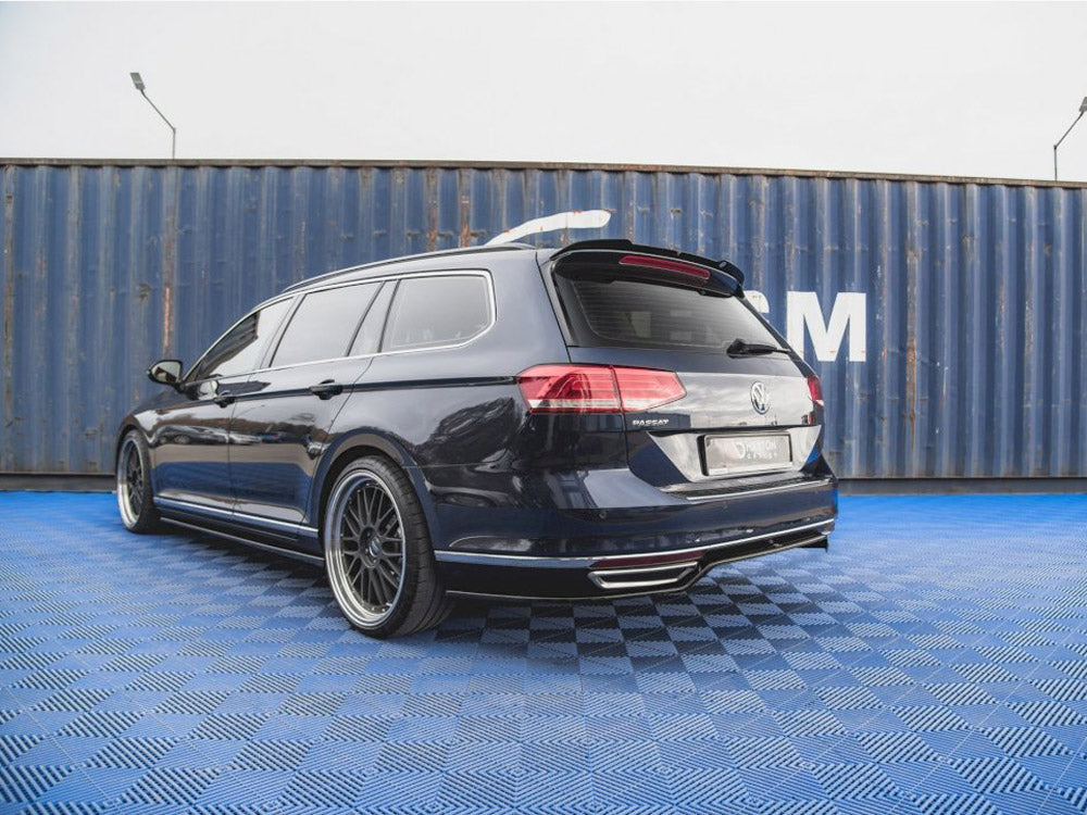 Maxton Design Central Rear Splitter VW Passat B8 - Carbon Look