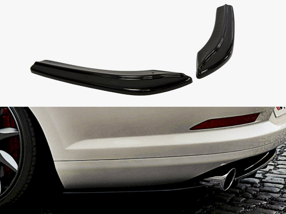 Maxton Design Rear Side Splitters VW Passat CC R36 Rline (Preface) - Carbon Look