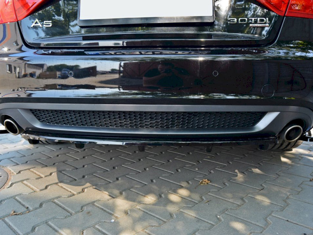 Maxton Design Central Rear Splitter (Vertical Bars) Audi A5 S-Line 8T