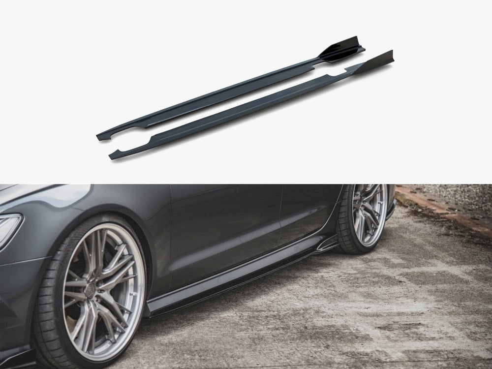 Maxton Design Side Skirts Diffusers Audi A6 / A6 C7 S-Line / S6 C7 FL