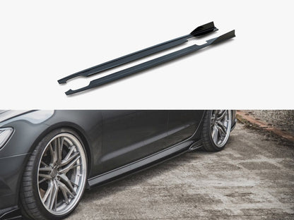 Maxton Design Side Skirts Diffusers Audi A6 / A6 C7 S-Line / S6 C7 FL