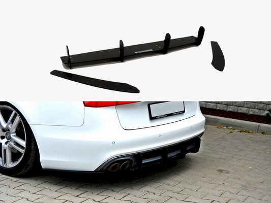 Maxton Design Rear Diffuser & Rear Side Splitters Audi A6 S-Line C7