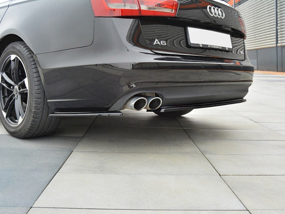 Maxton Design Rear Side Splitters Audi A6 C7 - Textured