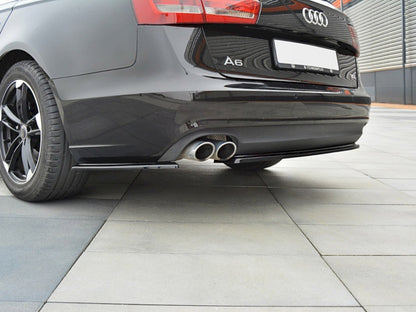 Maxton Design Rear Side Splitters Audi A6 C7 - Textured