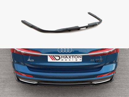 Maxton Design Central Rear Splitter (Vertical Bars) Audi A6 S-Line C8