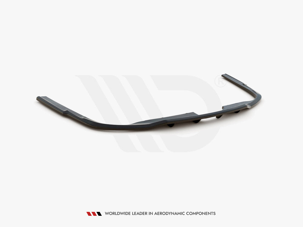 Maxton Design Central Rear Splitter (Vertical Bars) Audi A6 S-Line C8 - Carbon Look