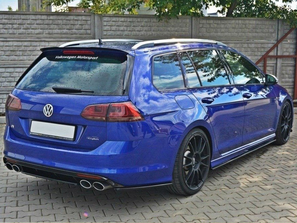 Maxton Design Central Rear Splitter VW Golf R Mk7 Estate - Carbon Look