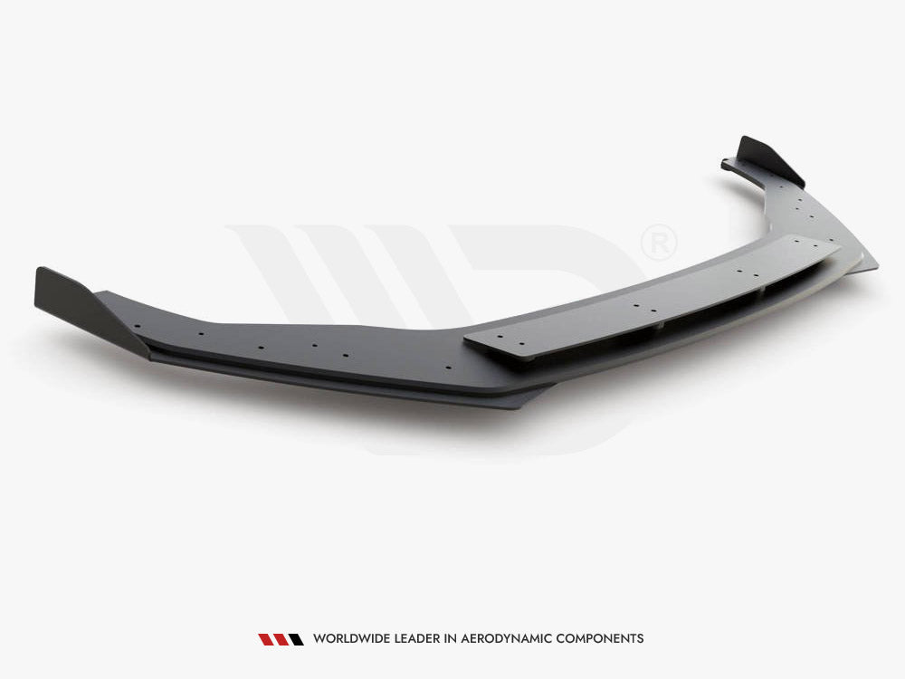 Maxton Design Street PRO Front Splitter + Flaps Volkswagen Golf R / R-Line Mk7 Facelift