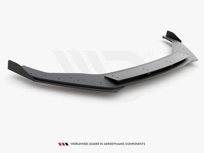 Maxton Design Street PRO Front Splitter + Flaps Volkswagen Golf R / R-Line Mk7 Facelift