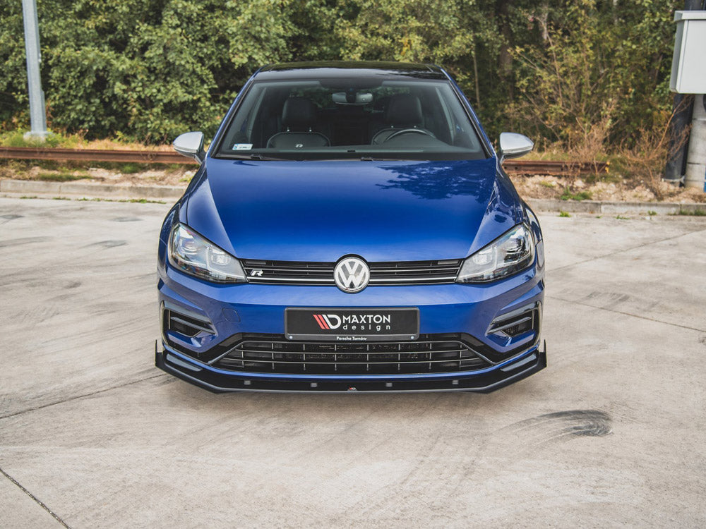 Maxton Design Street PRO Front Splitter + Flaps Volkswagen Golf R / R-Line Mk7 Facelift