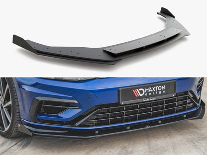 Maxton Design Street PRO Front Splitter + Flaps Volkswagen Golf R / R-Line Mk7 Facelift